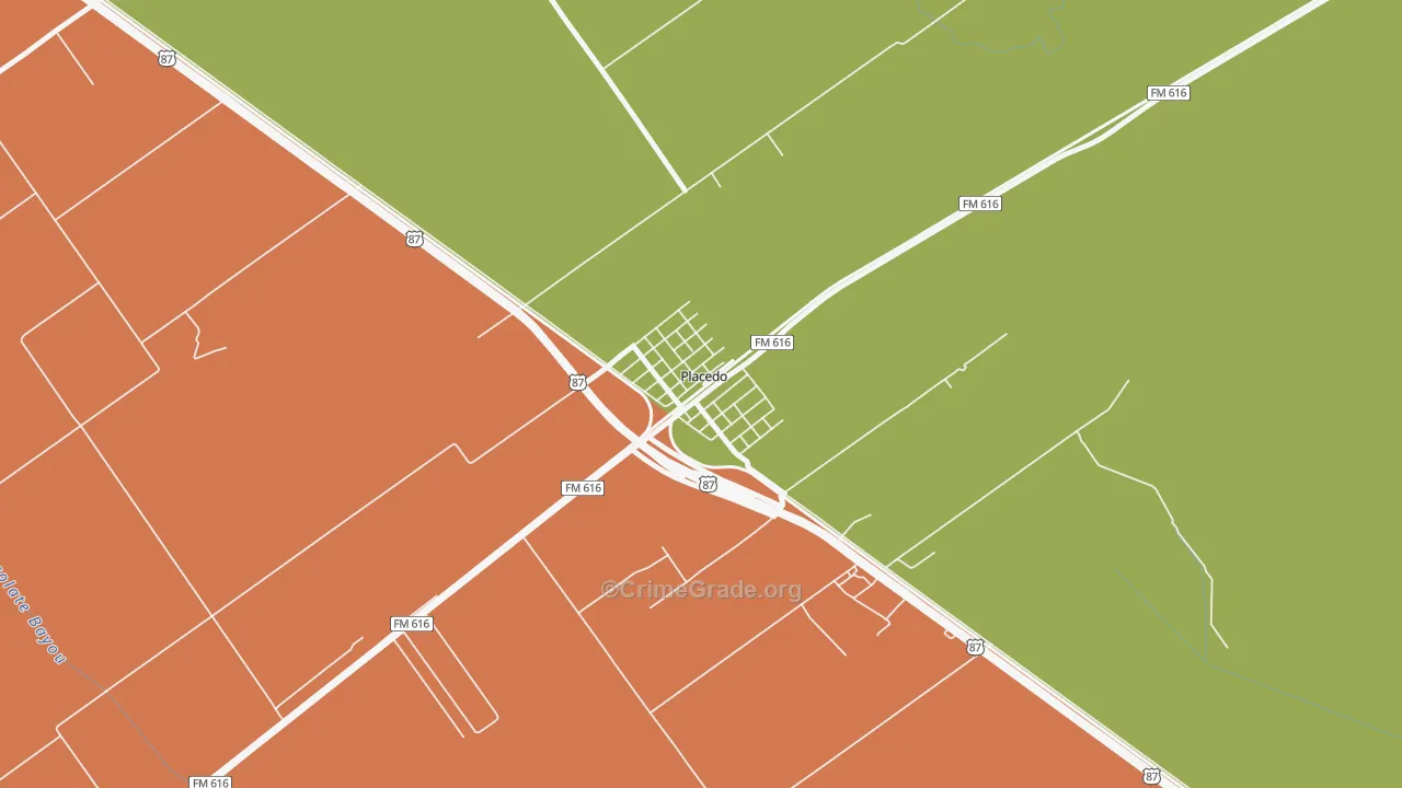 77977, TX Map of Drug-Related Crime Rates