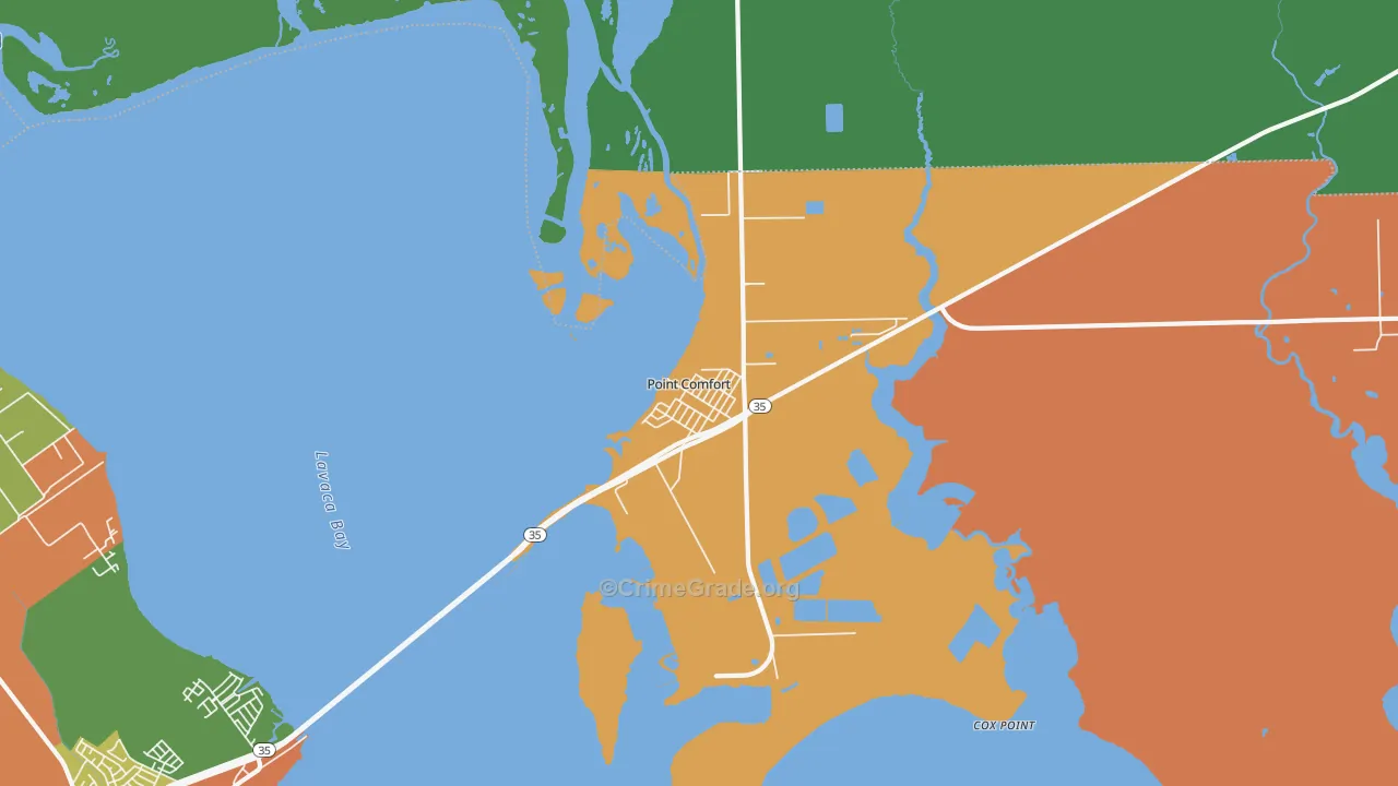 77978, TX Map of Drug-Related Crime Rates