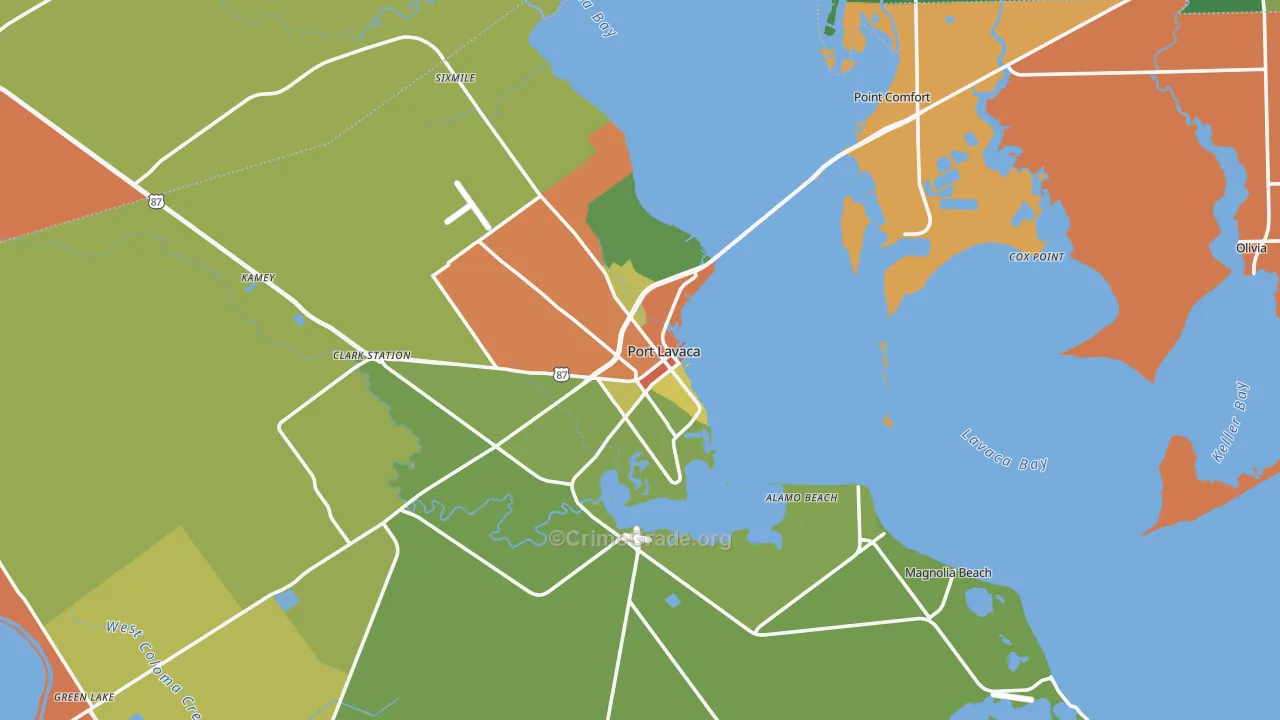 77979, TX Map of Drug-Related Crime Rates