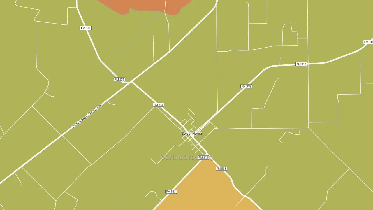 77987, TX Map of Drug-Related Crime Rates