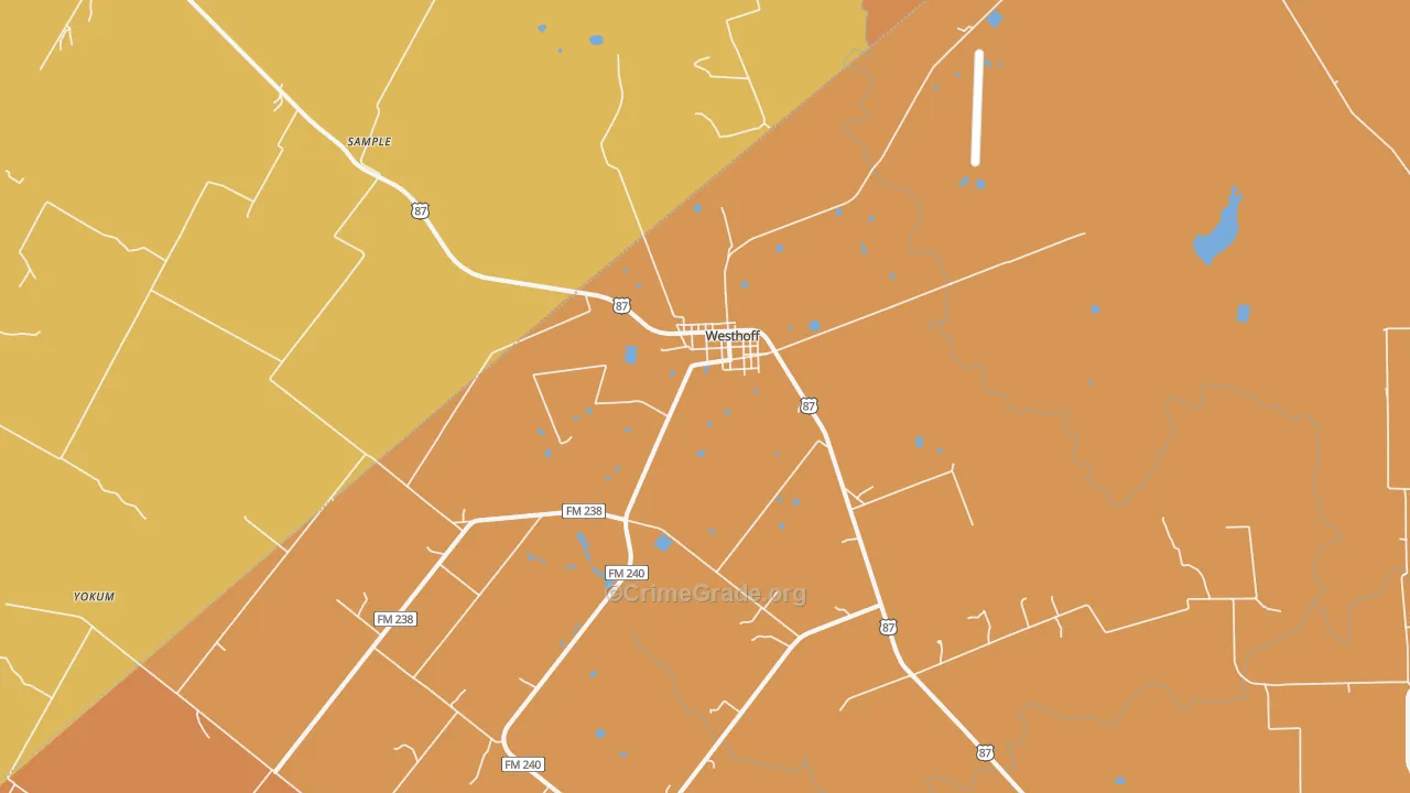 77994, TX Map of Drug-Related Crime Rates