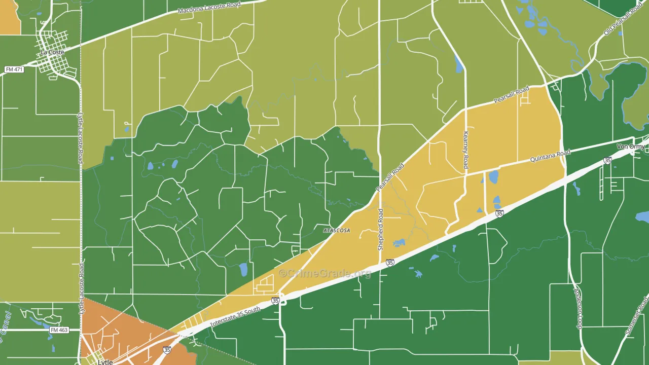 78002, TX Map of Drug-Related Crime Rates