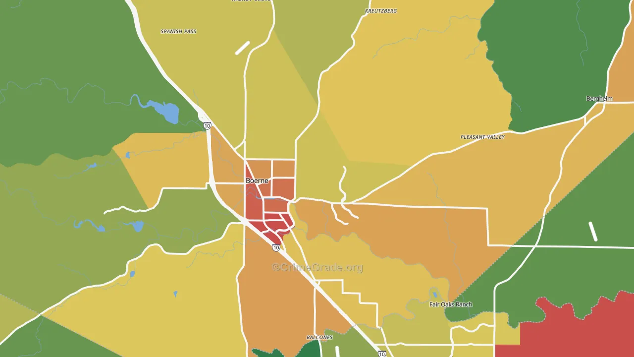 78006, TX Map of Drug-Related Crime Rates