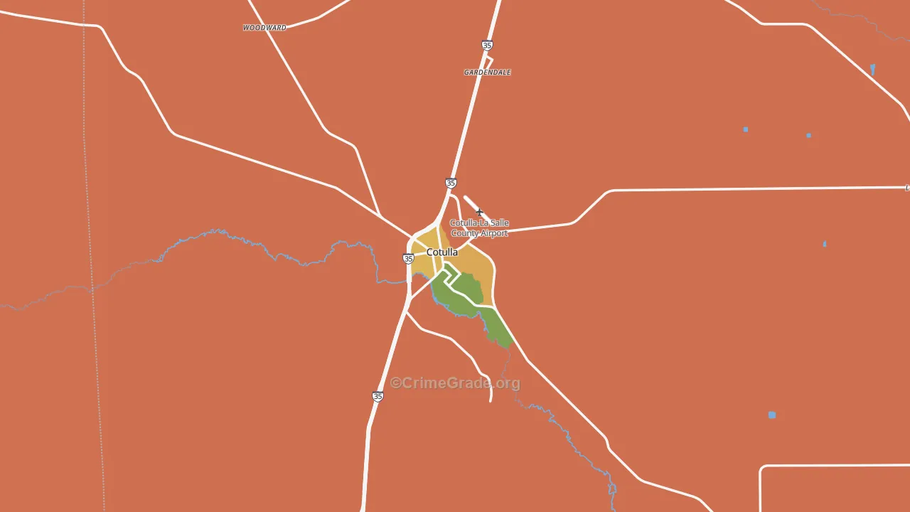 78014, TX Map of Drug-Related Crime Rates