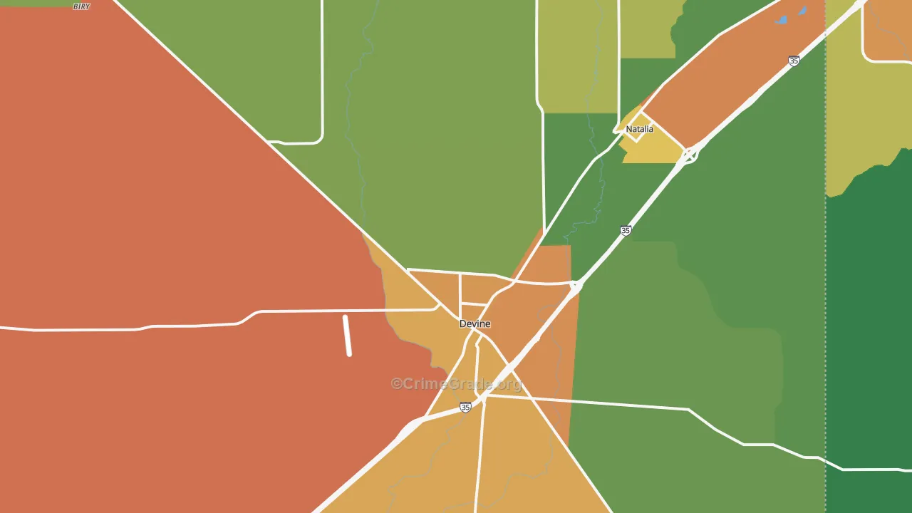 78016, TX Map of Drug-Related Crime Rates