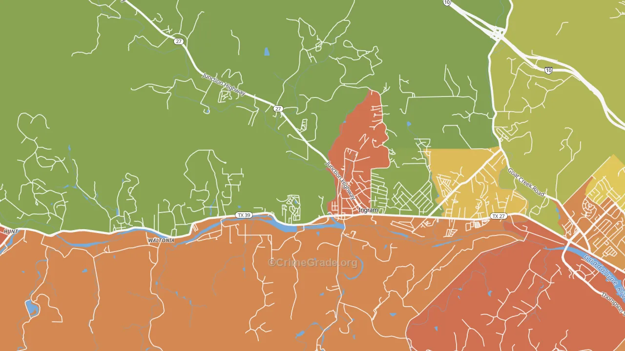 78025, TX Map of Drug-Related Crime Rates