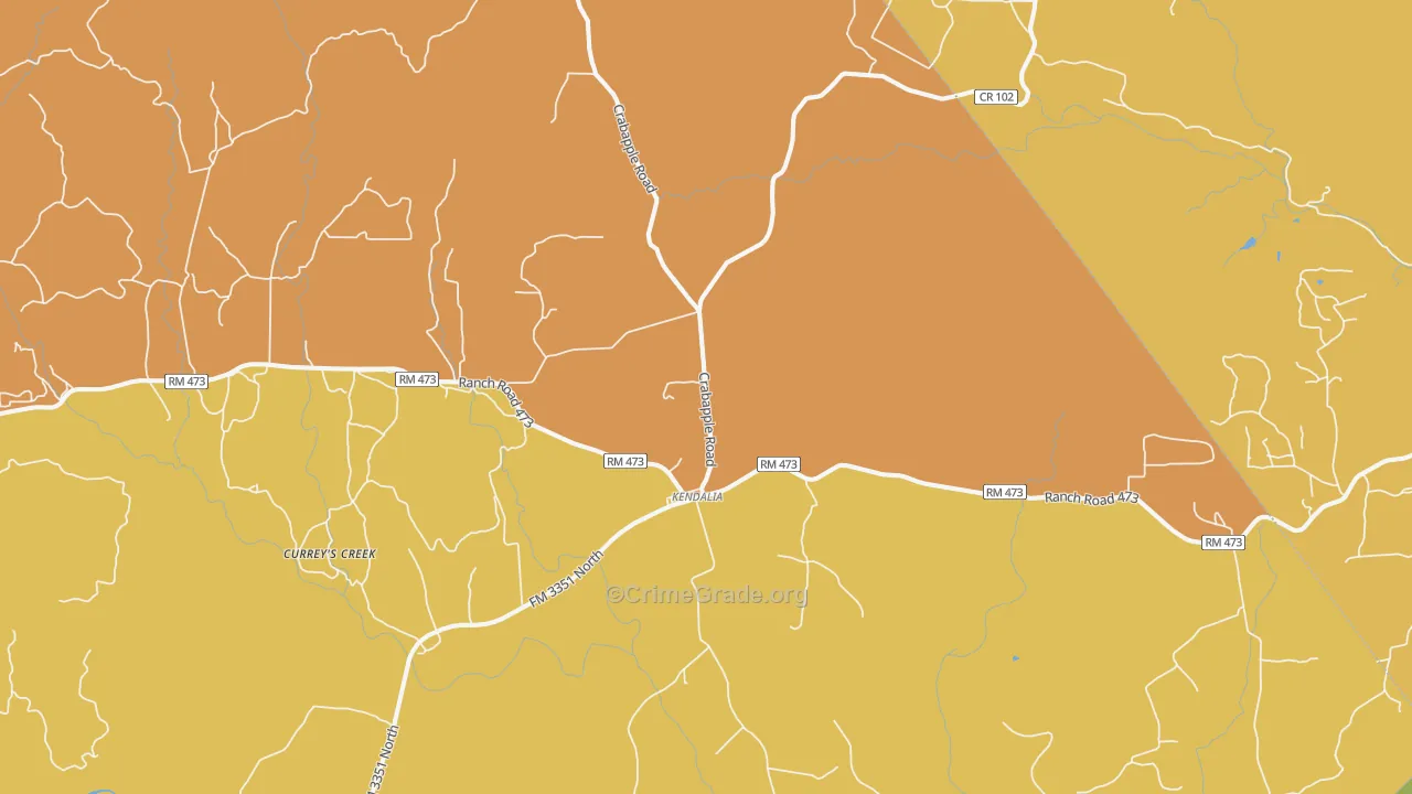 78027, TX Map of Drug-Related Crime Rates