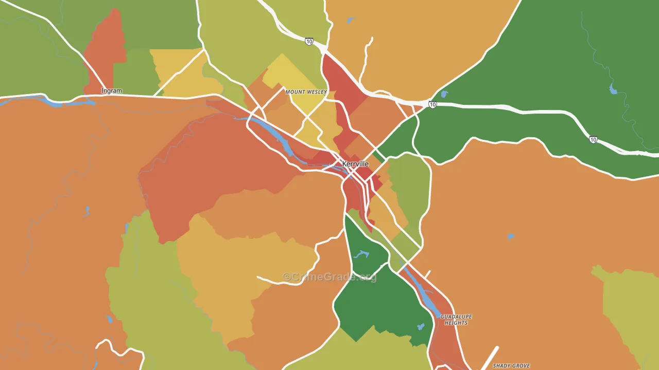 78028, TX Map of Drug-Related Crime Rates