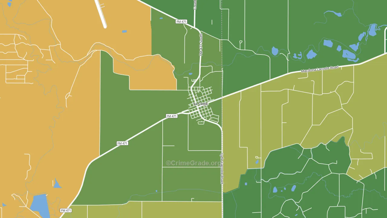 78039, TX Map of Drug-Related Crime Rates