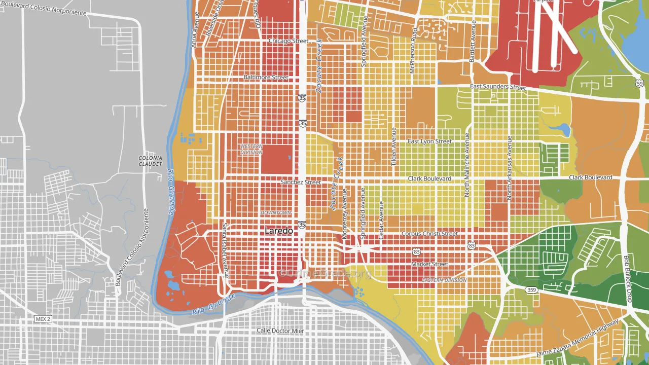 78040, TX Map of Drug-Related Crime Rates