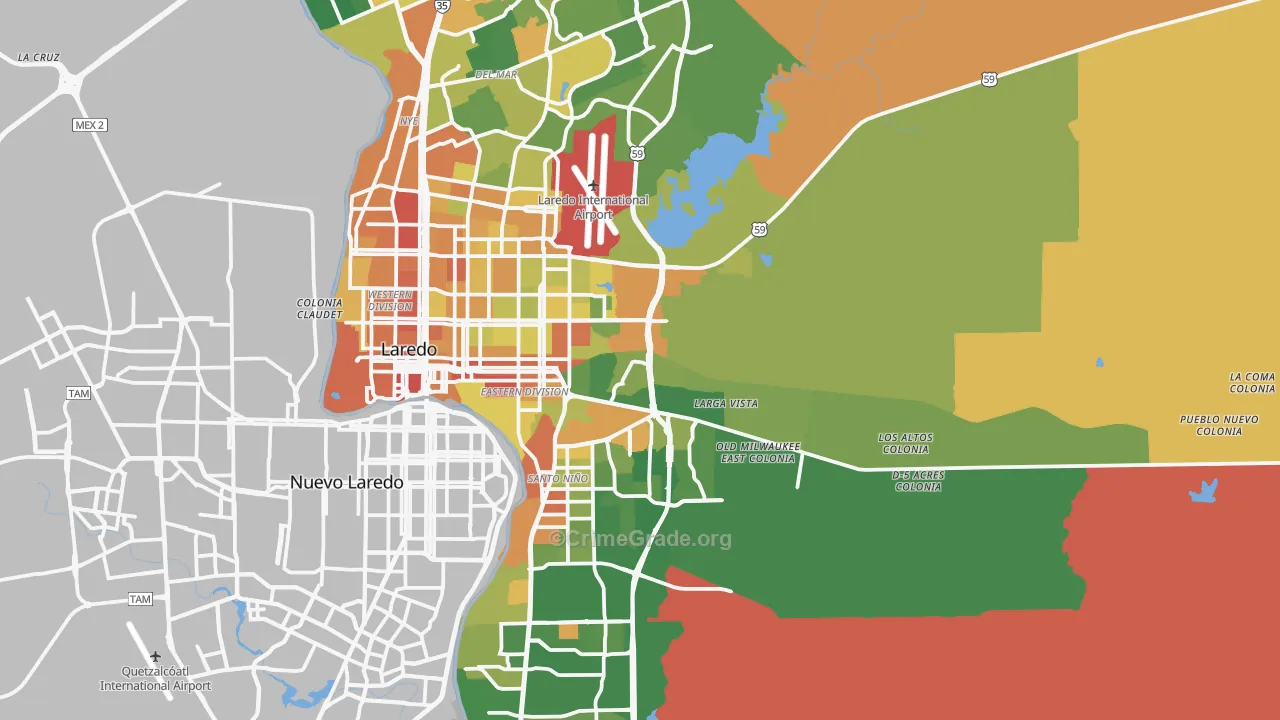 78043, TX Map of Drug-Related Crime Rates