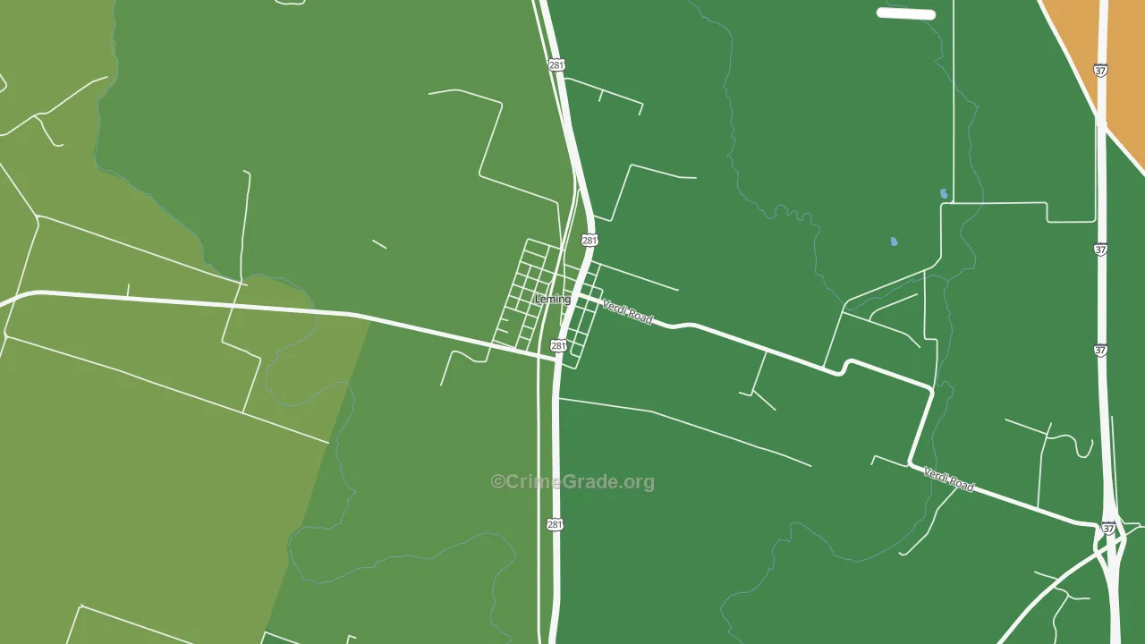 78050, TX Map of Drug-Related Crime Rates