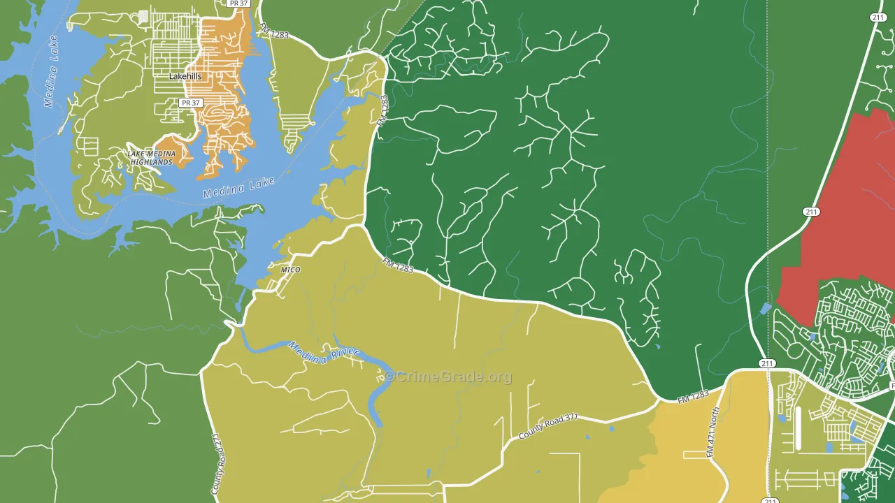 78056, TX Map of Drug-Related Crime Rates