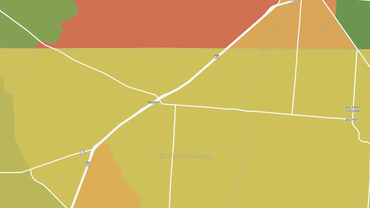 78057, TX Map of Drug-Related Crime Rates