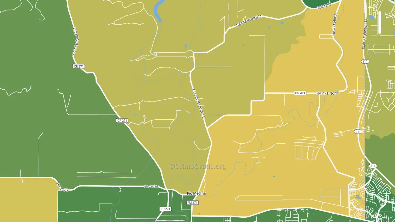 78066, TX Map of Drug-Related Crime Rates