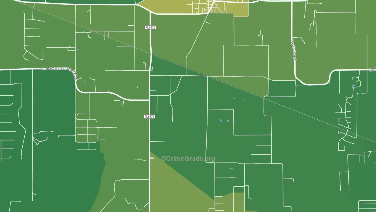 78069, TX Map of Drug-Related Crime Rates