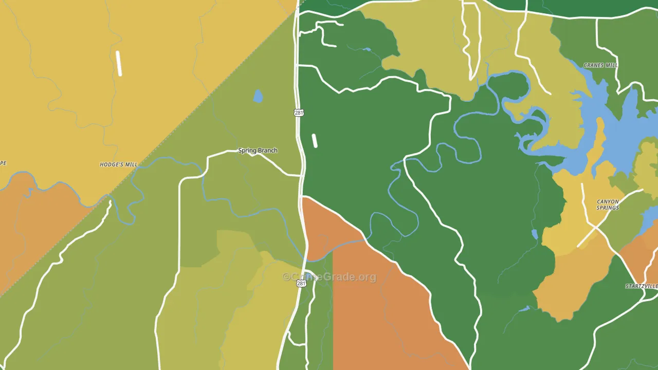 78070, TX Map of Drug-Related Crime Rates