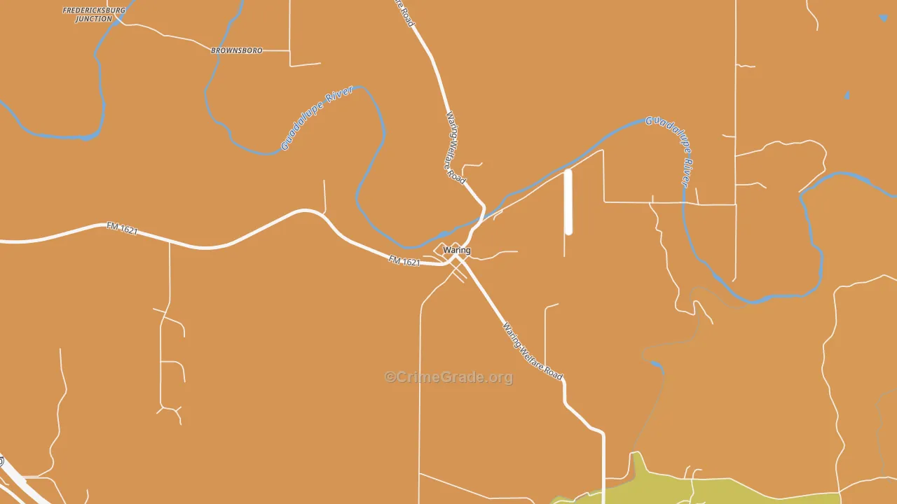 78074, TX Map of Drug-Related Crime Rates