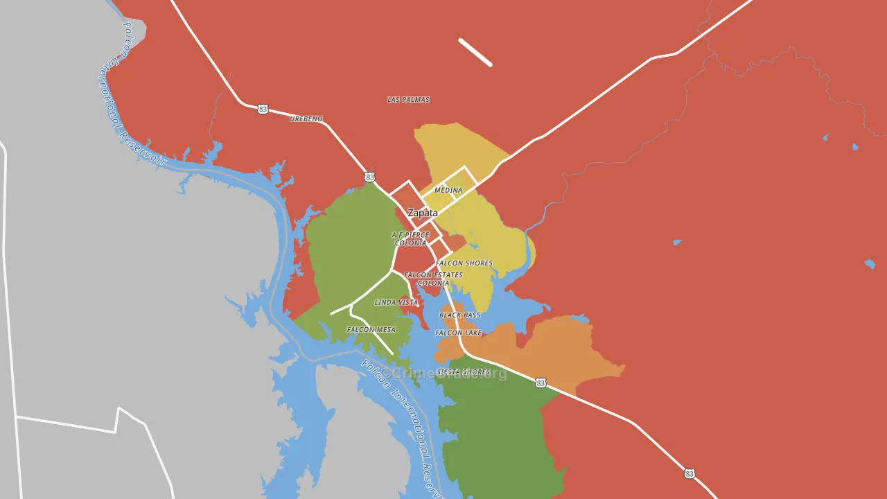 78076, TX Map of Drug-Related Crime Rates