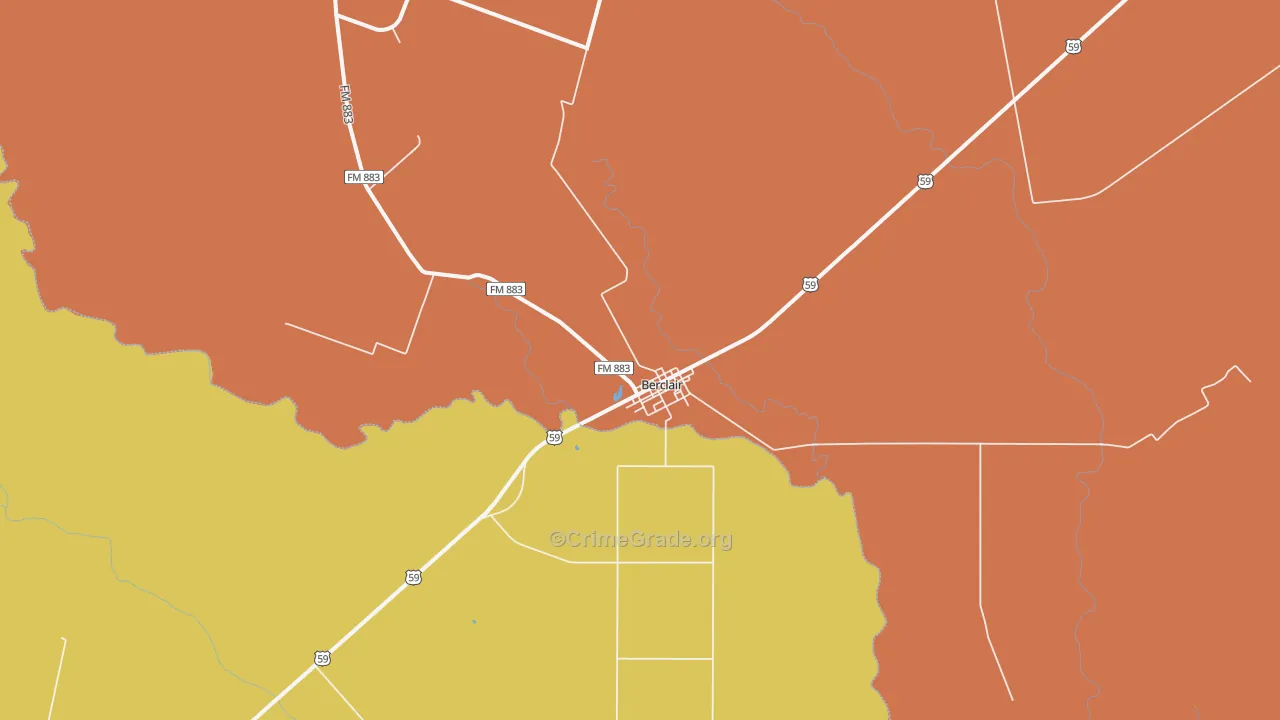 78107, TX Map of Drug-Related Crime Rates