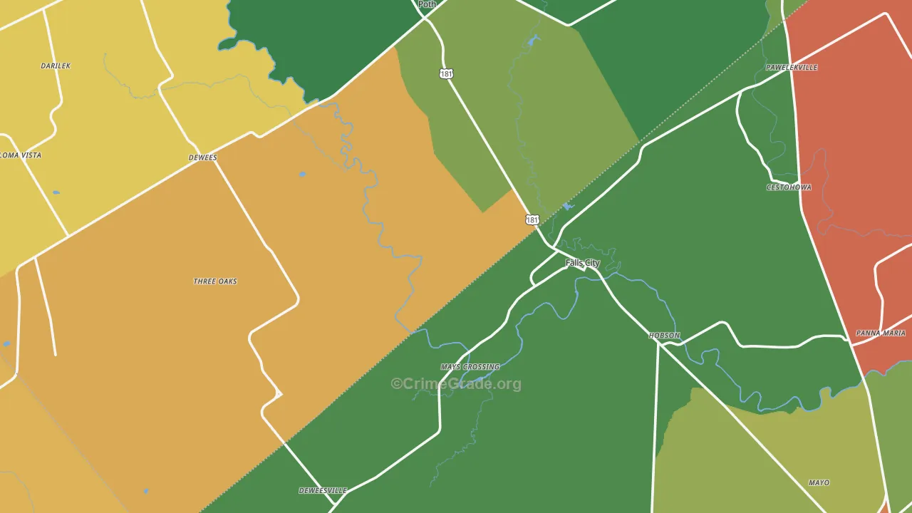 78113, TX Map of Drug-Related Crime Rates