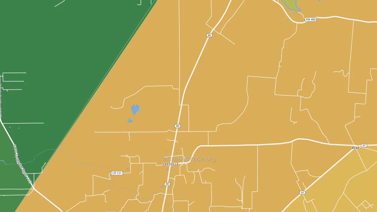 78122, TX Map of Drug-Related Crime Rates