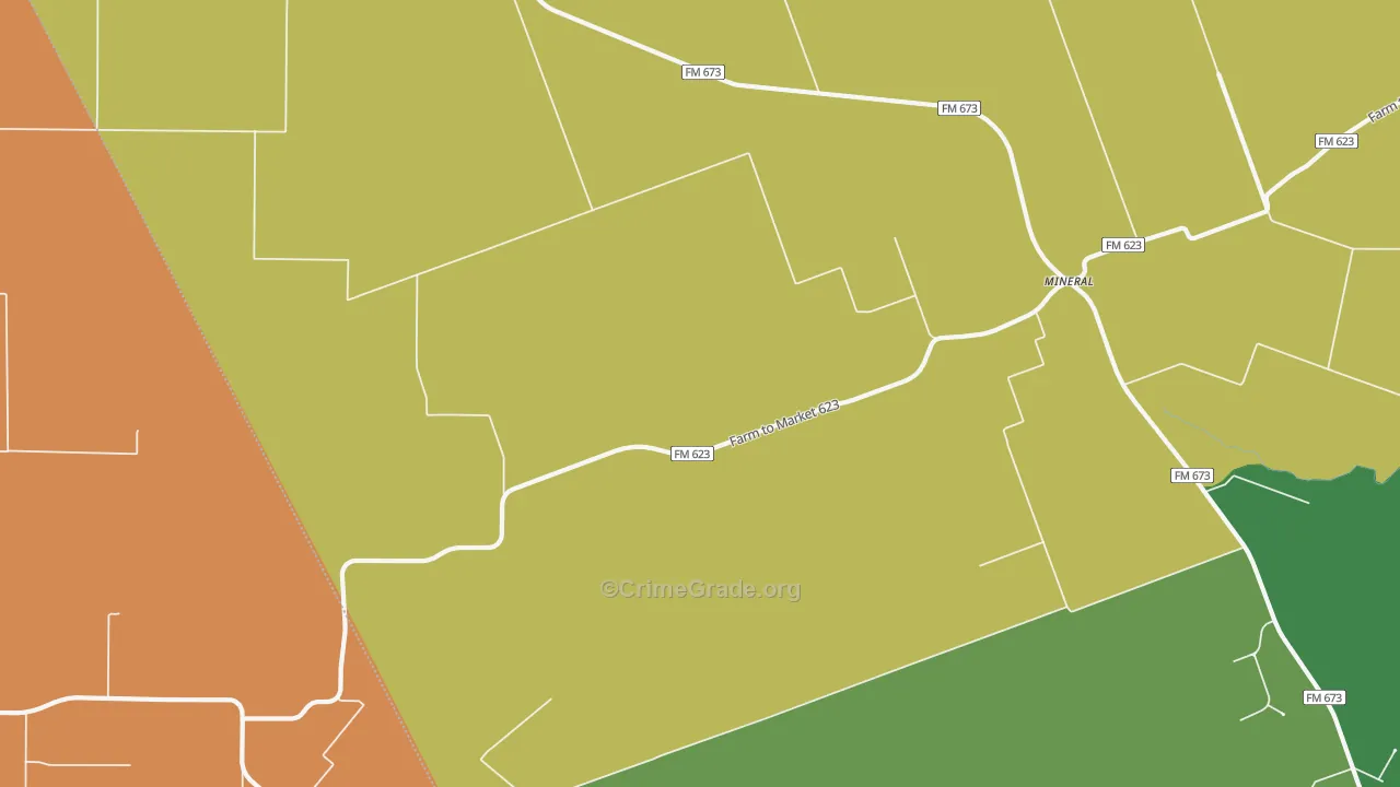 78125, TX Map of Drug-Related Crime Rates