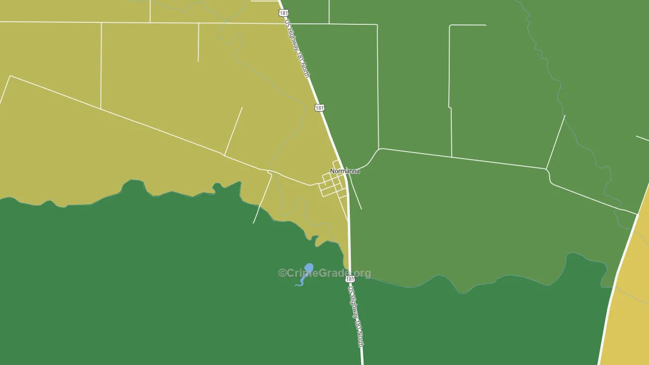 78142, TX Map of Drug-Related Crime Rates