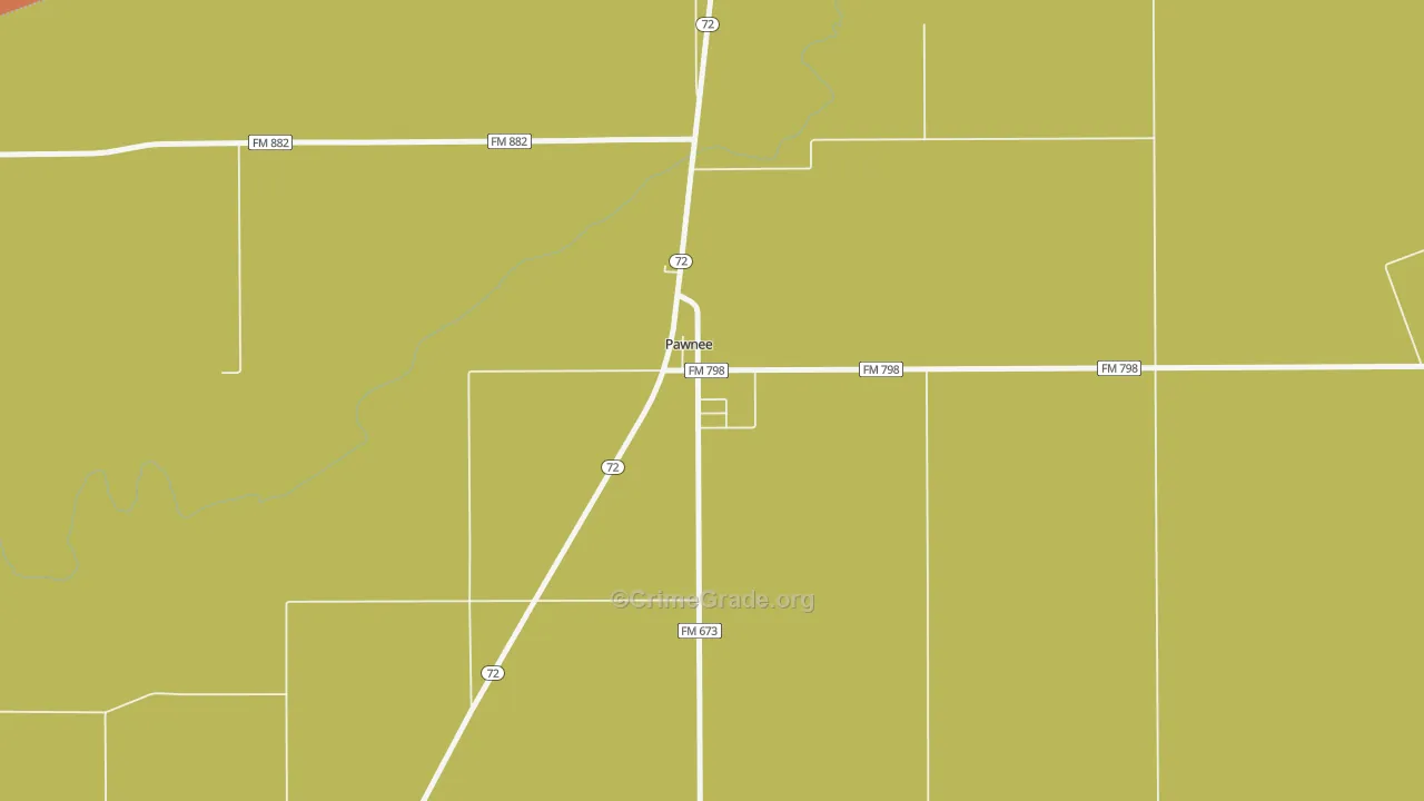 78145, TX Map of Drug-Related Crime Rates