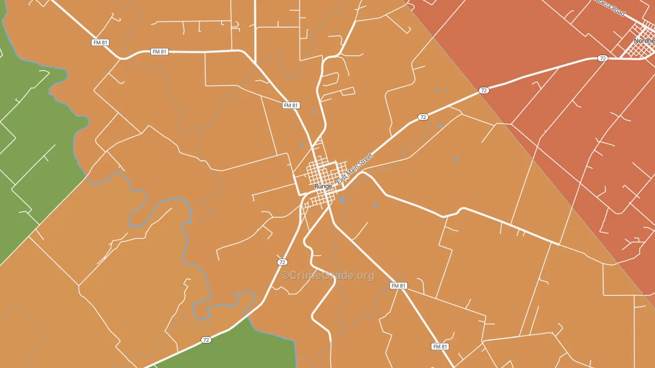 78151, TX Map of Drug-Related Crime Rates
