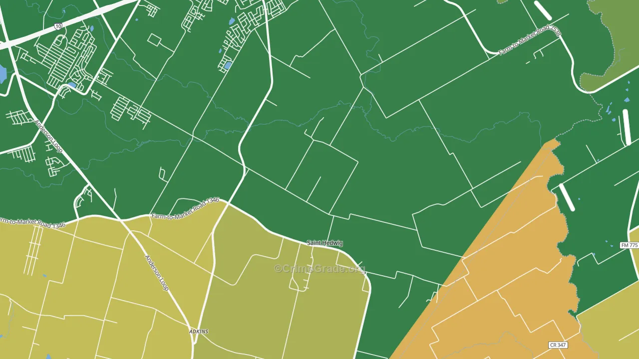 78152, TX Map of Drug-Related Crime Rates