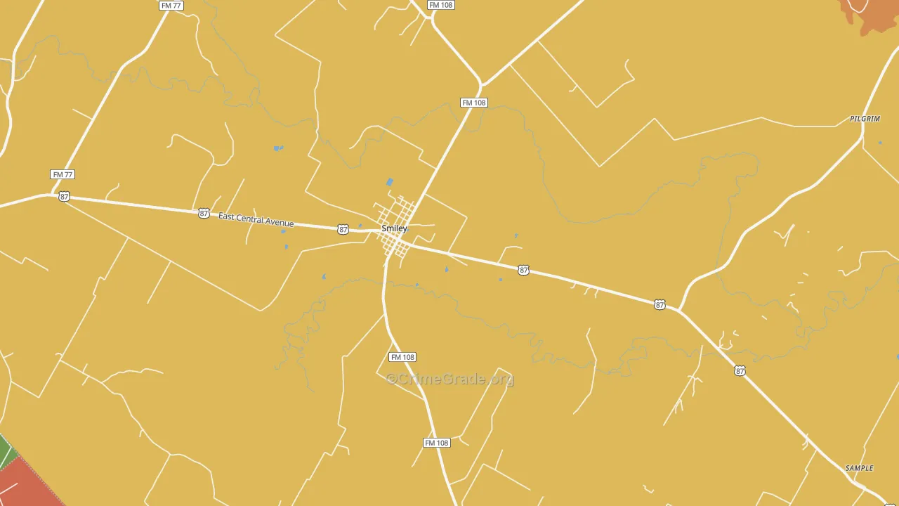 78159, TX Map of Drug-Related Crime Rates
