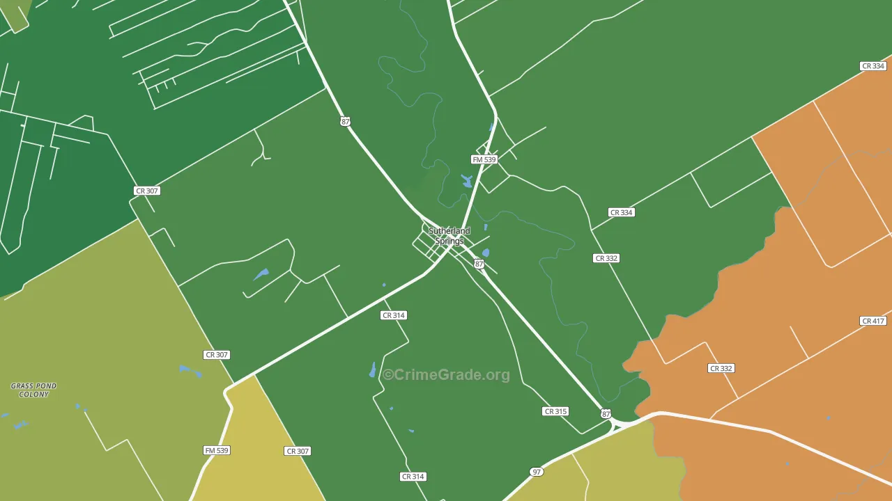 78161, TX Map of Drug-Related Crime Rates