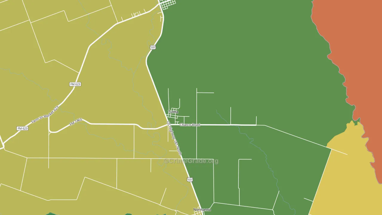 78162, TX Map of Drug-Related Crime Rates