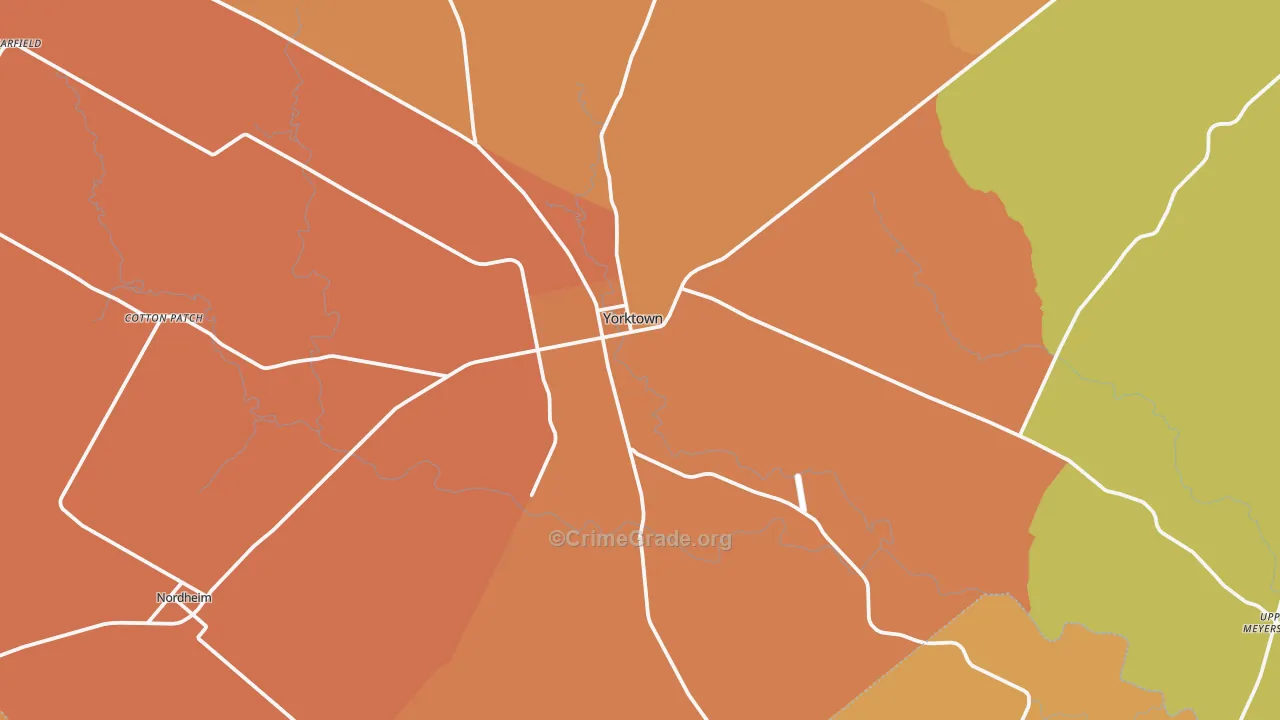 78164, TX Map of Drug-Related Crime Rates