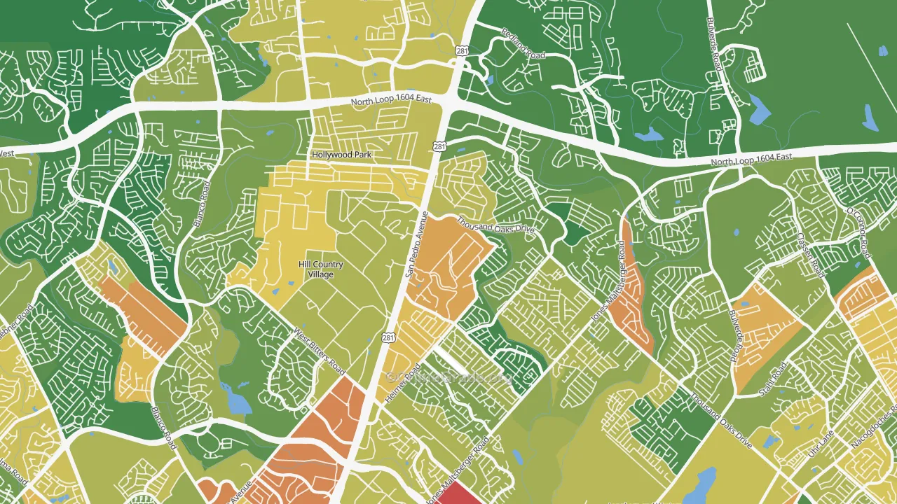 78232, TX Map of Drug-Related Crime Rates