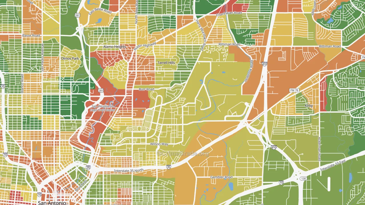 78234, TX Map of Drug-Related Crime Rates