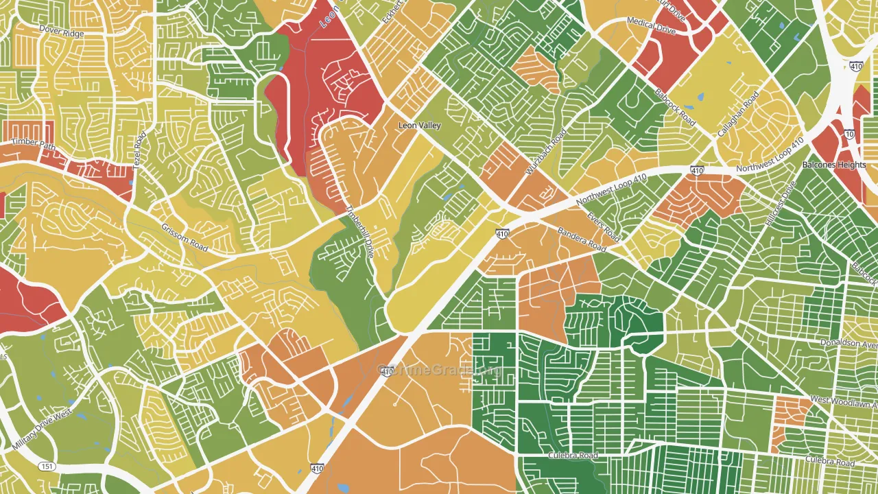 78238, TX Map of Drug-Related Crime Rates