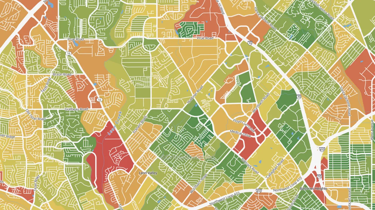 78240, TX Map of Drug-Related Crime Rates