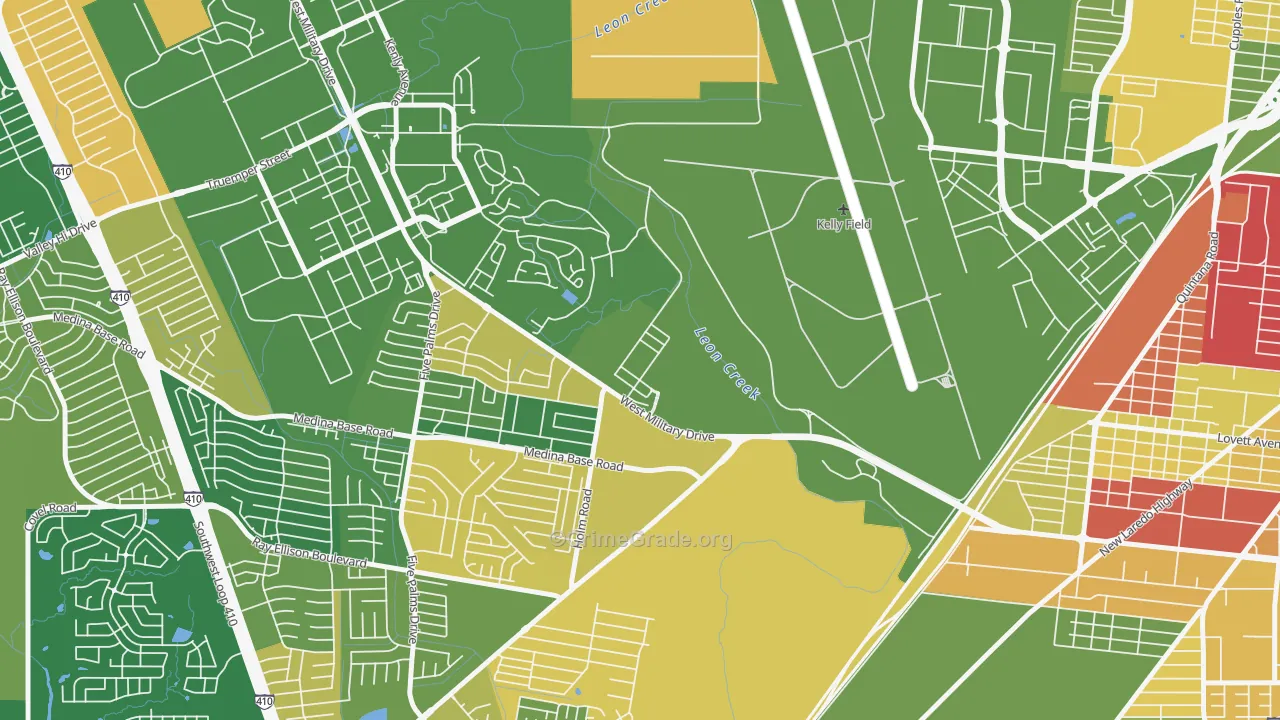 78243, TX Map of Drug-Related Crime Rates
