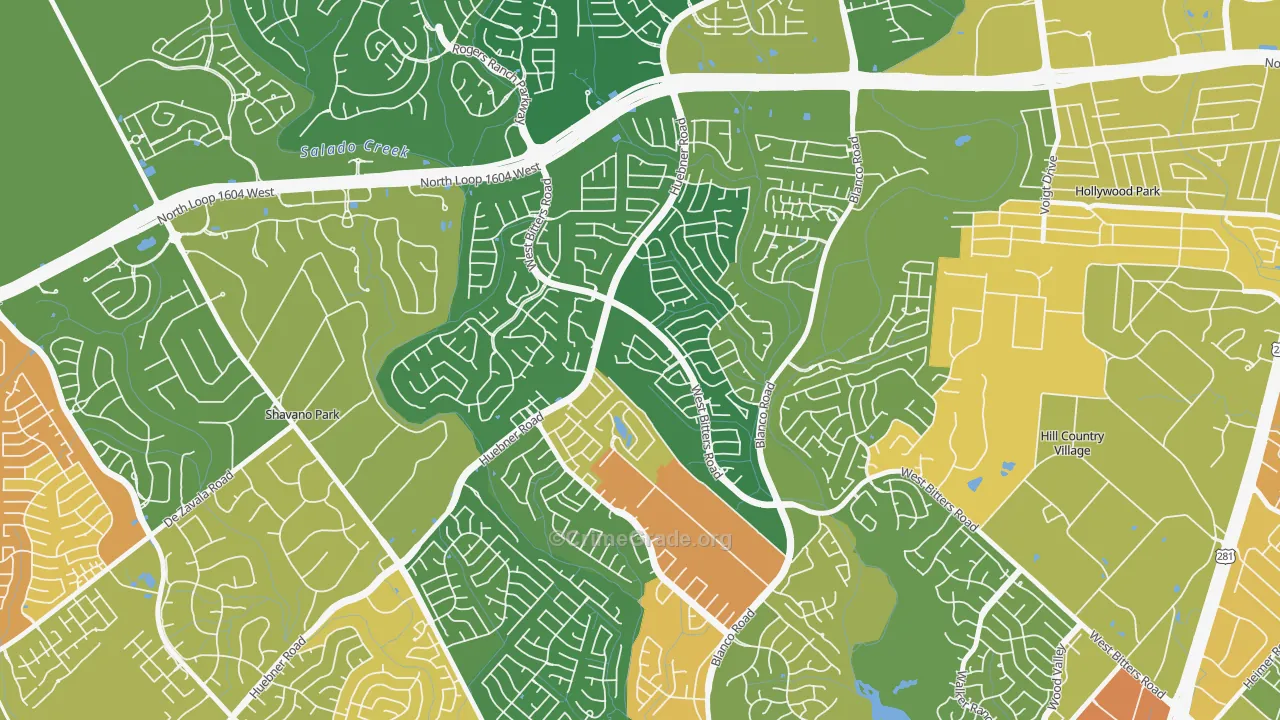 78248, TX Map of Drug-Related Crime Rates