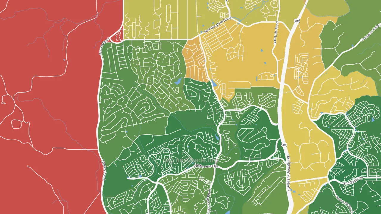 78260, TX Map of Drug-Related Crime Rates