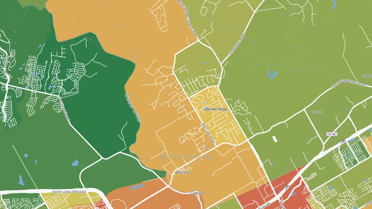 78266, TX Map of Drug-Related Crime Rates