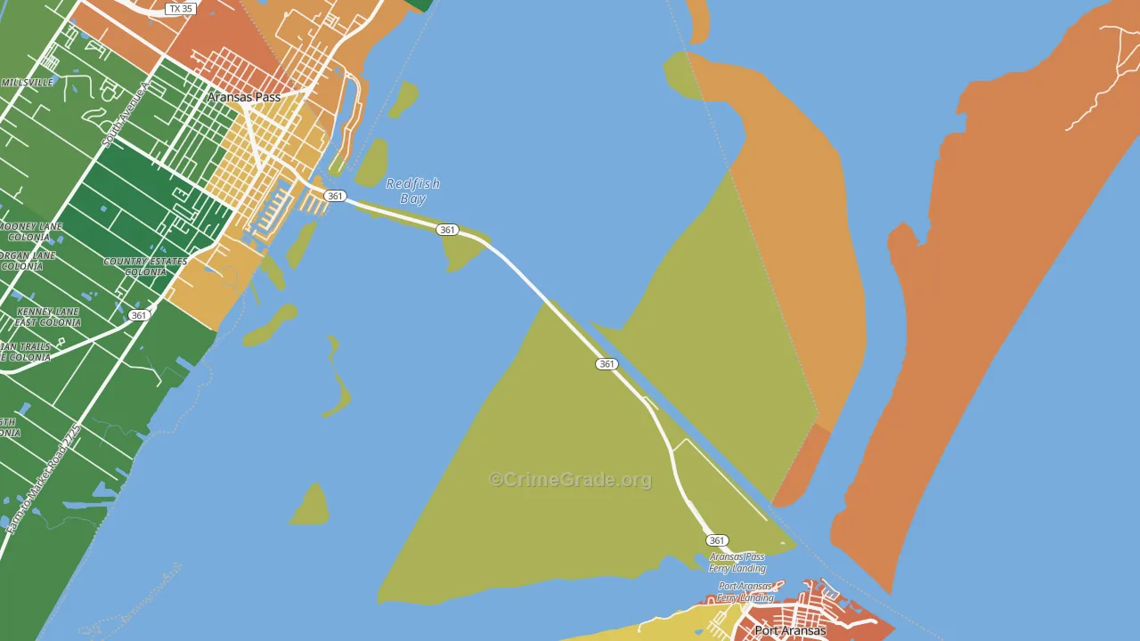 78335, TX Map of Drug-Related Crime Rates