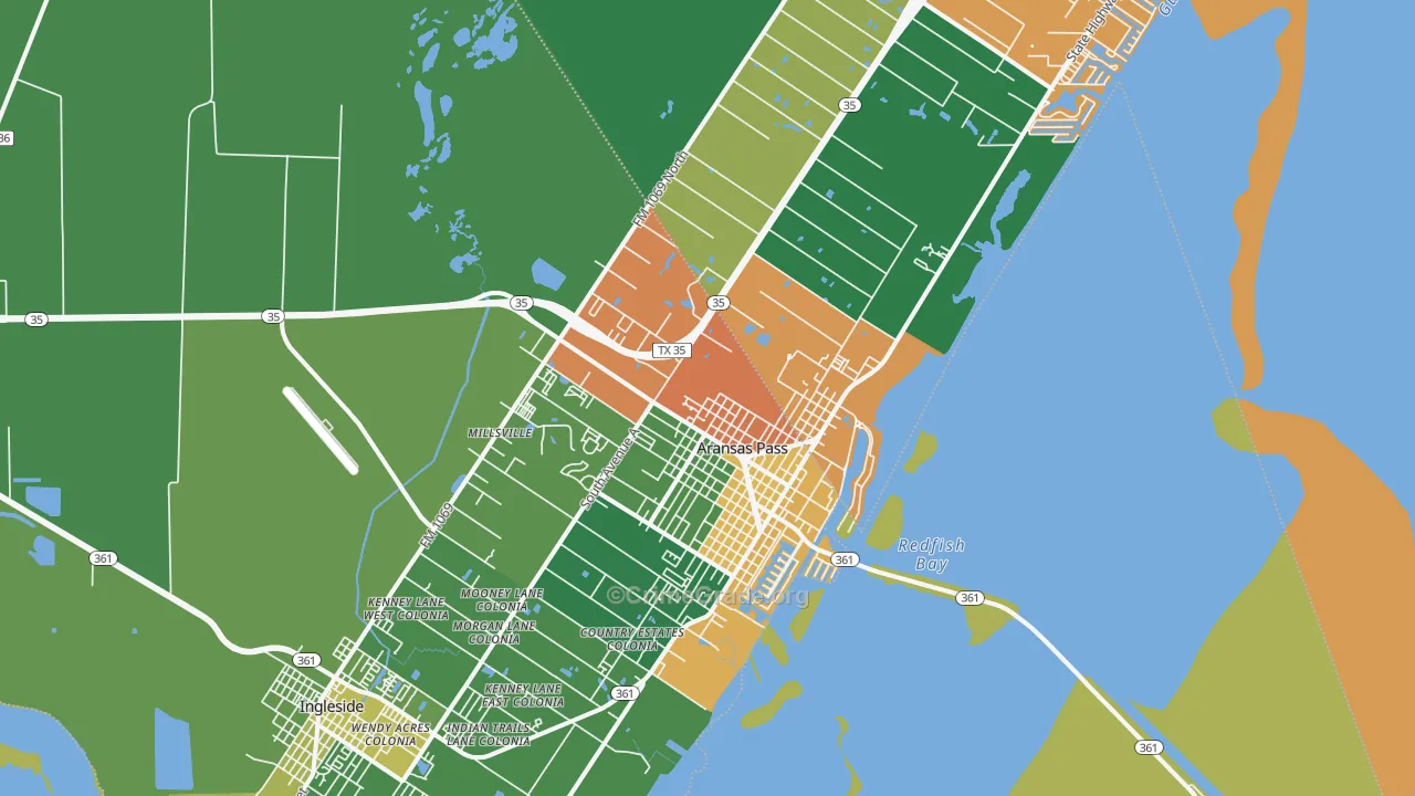 78336, TX Map of Drug-Related Crime Rates