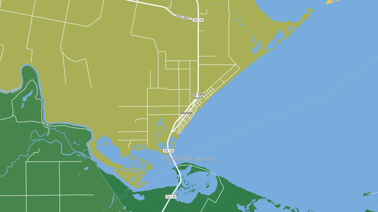 78340, TX Map of Drug-Related Crime Rates