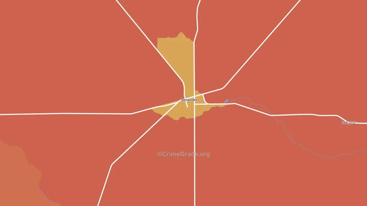 78341, TX Map of Drug-Related Crime Rates