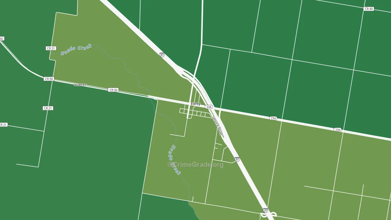 78352, TX Map of Drug-Related Crime Rates