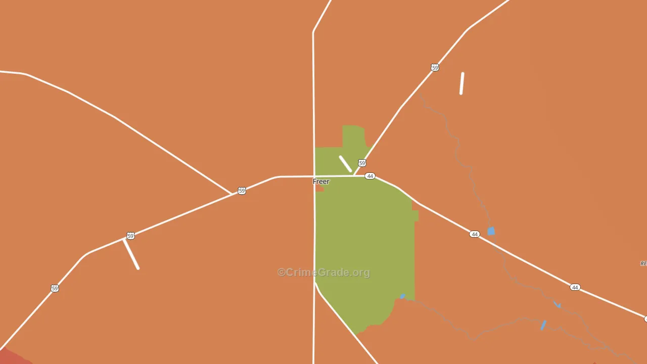 78357, TX Map of Drug-Related Crime Rates