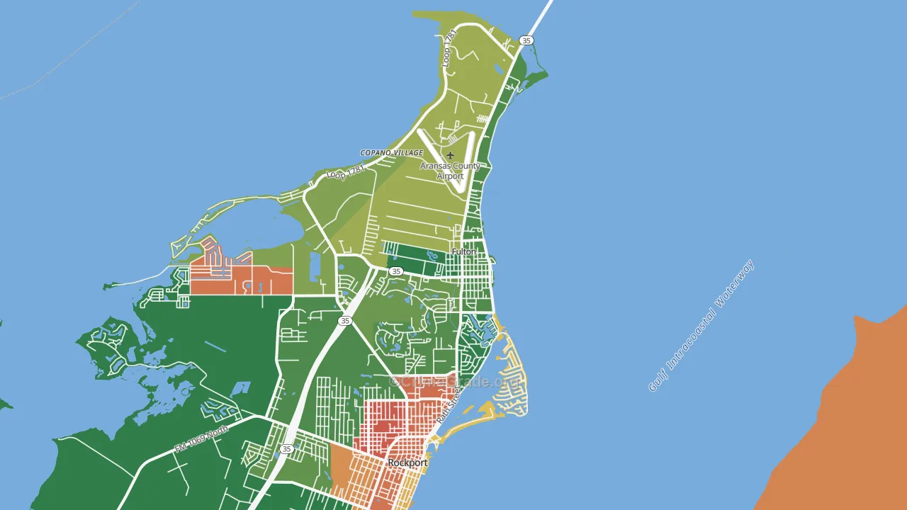 78358, TX Map of Drug-Related Crime Rates